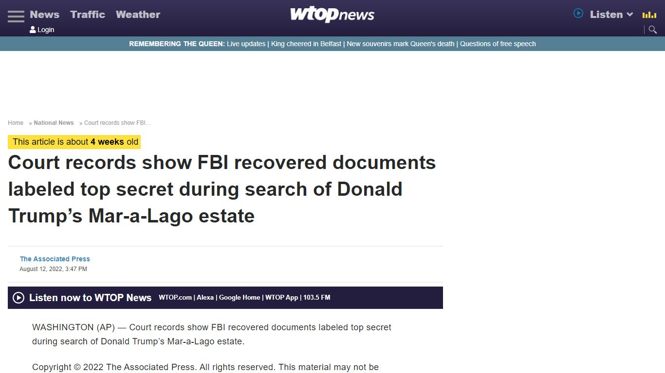 Court records show FBI recovered documents labeled top secret during ...